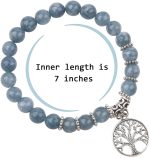 Tree of Life Turquoise Jasper & Tibetan Agate Gemstone Chakra Beaded Bracelet | Beach Charm Bracelet Set - Ocean Jewelry…… - Image 3